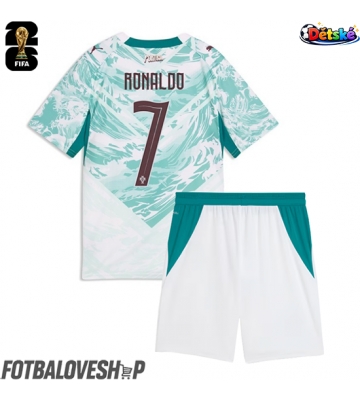 Portugalsko Cristiano Ronaldo #7 Dětské Venkovní Dres MS 2026 Krátký Rukáv (+ trenýrky)